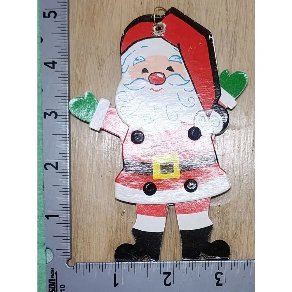 Vintage Cardboard Christmas Tree Ornaments Die Cut Arms Legs Moveable Rare japan